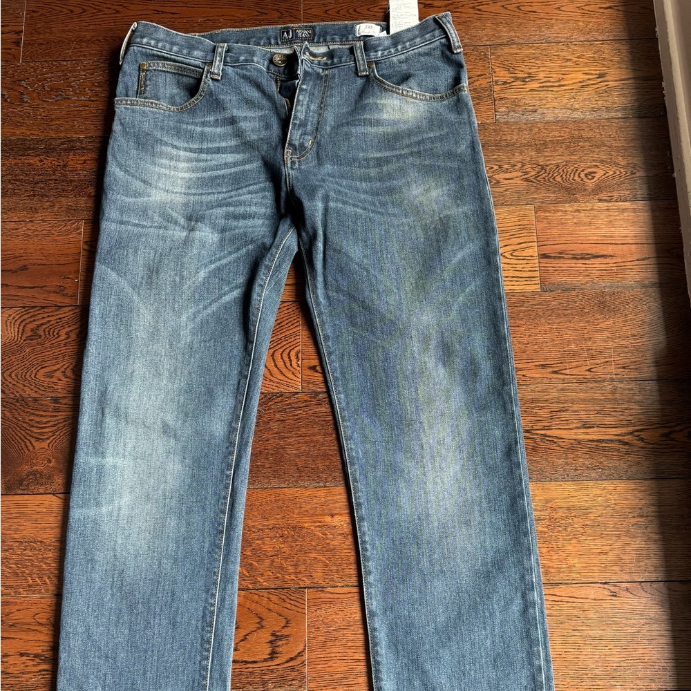Armani Jeans J45 Regular fit, washed comfort-denim jeans